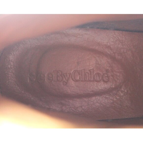 See by Chloe Jamie Leather Ankle Boot / Size 37.5 / Black Rubber Sole - Picture 10 of 11